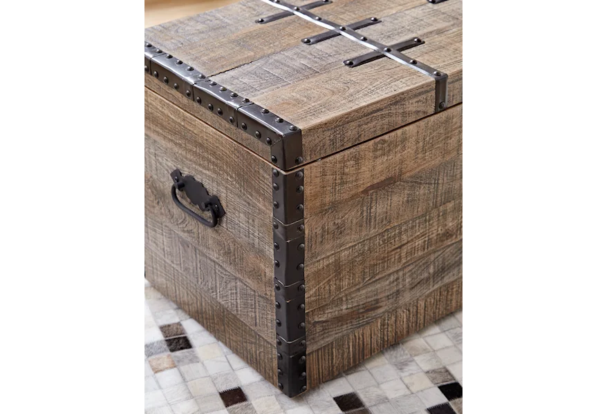 Grinnell Wooden Storage Trunk Chest Box Coffee Table