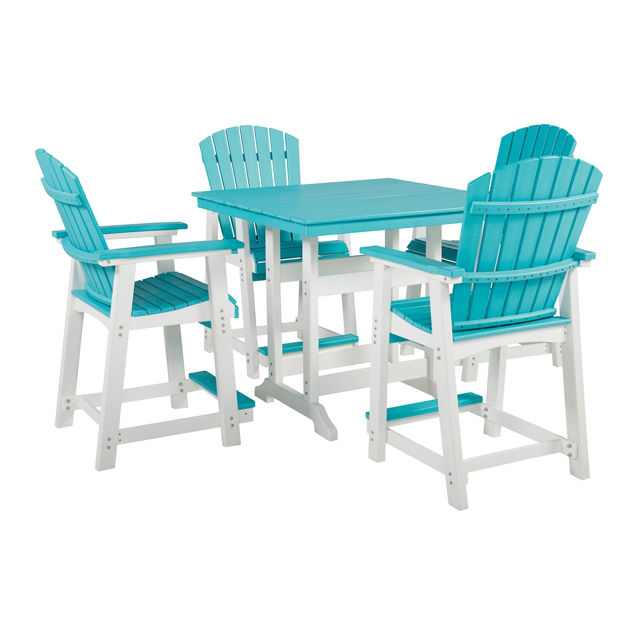Ashley Signature Design Eisely  Outdoor Counter Height Bar Stool (Set of 2)