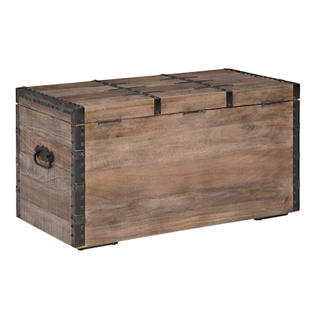 Signature Design by Ashley Ryker Modern Rustic Storage Trunk or