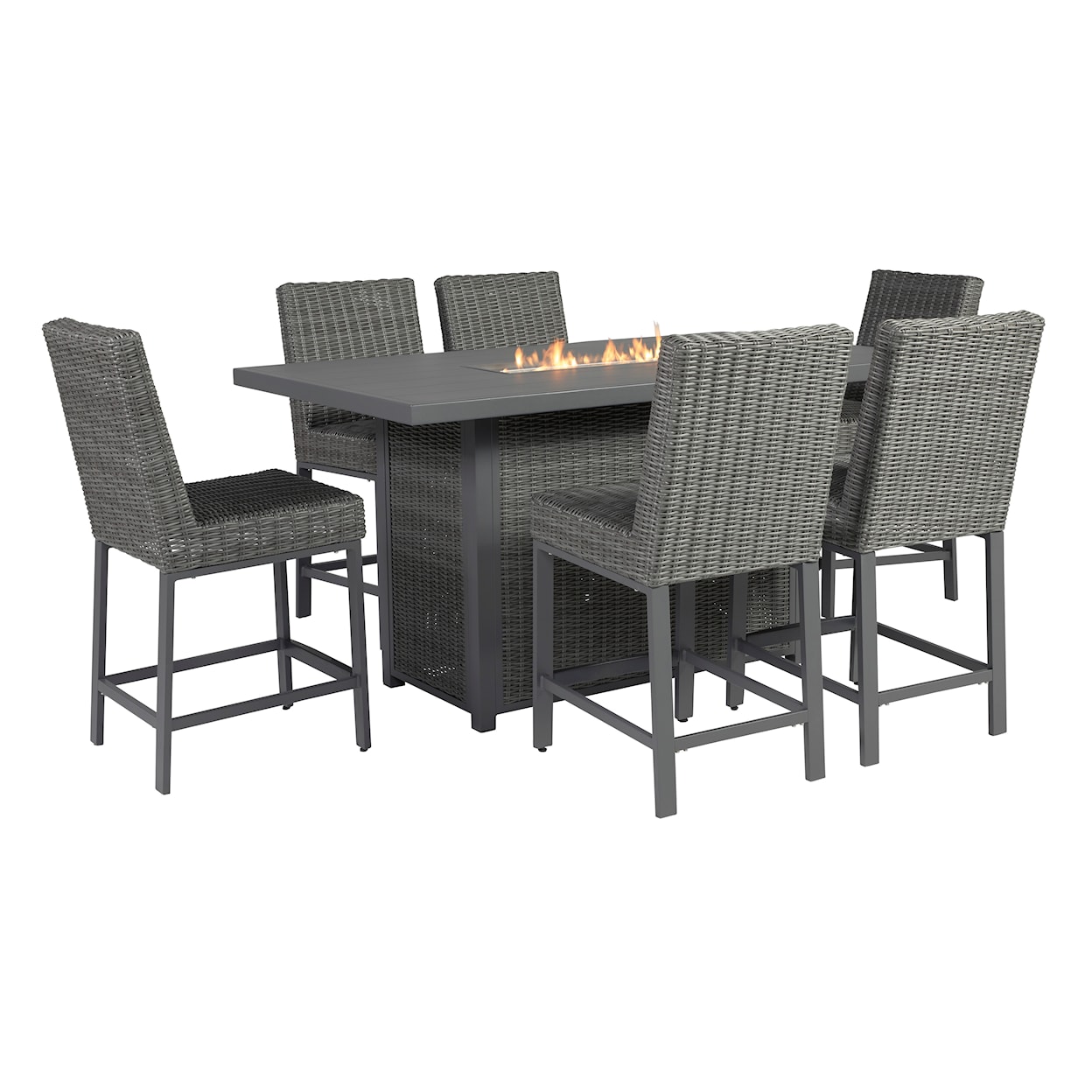 Signature Design by Ashley Palazzo Counter Height Dining Table w/ 6 Stools
