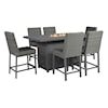 Signature Design by Ashley Palazzo Counter Height Dining Table w/ 6 Stools