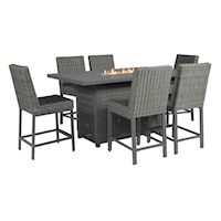 Counter Height Dining Table w/ 6 Stools