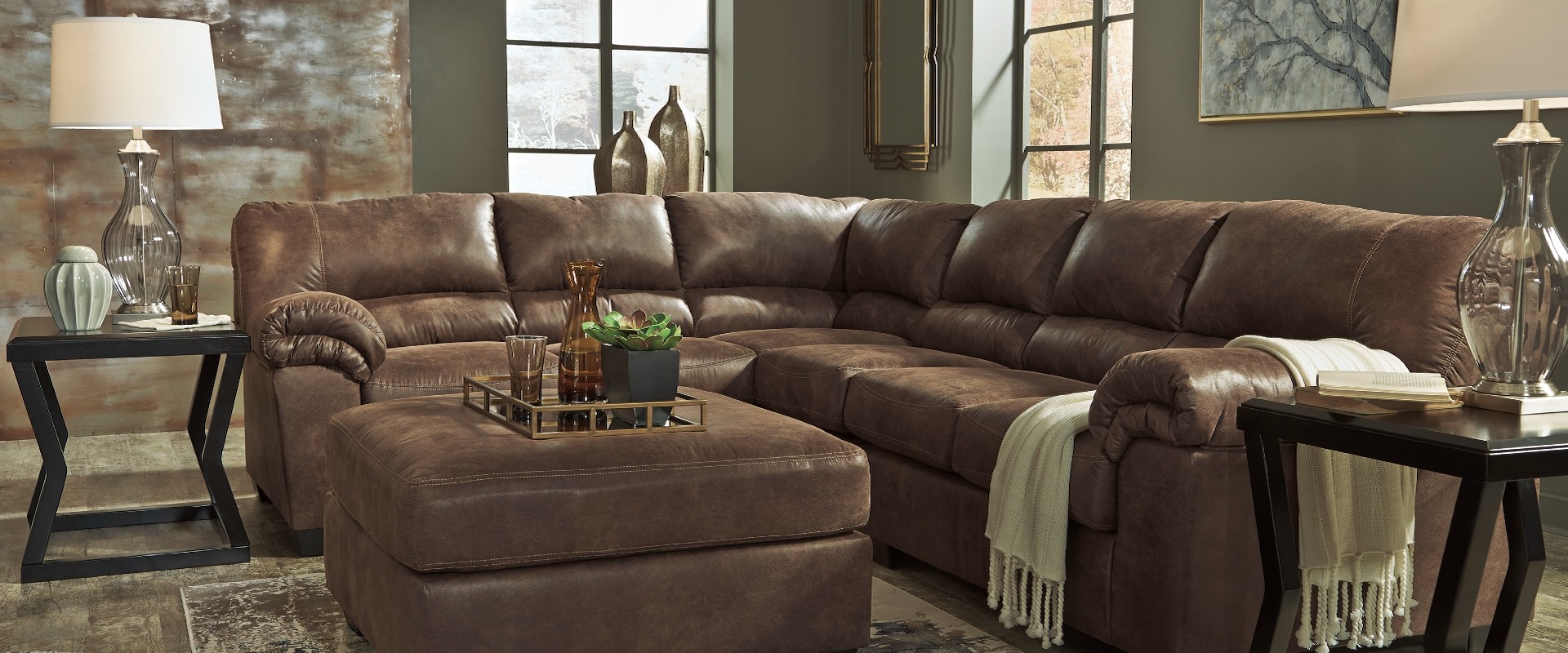 3-Piece Sectional with Ottoman