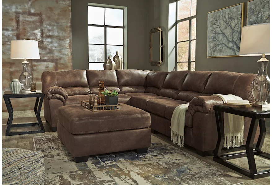 Bladen 3-Piece Sectional with Ottoman by Signature Design by Ashley at Smart Buy Furniture