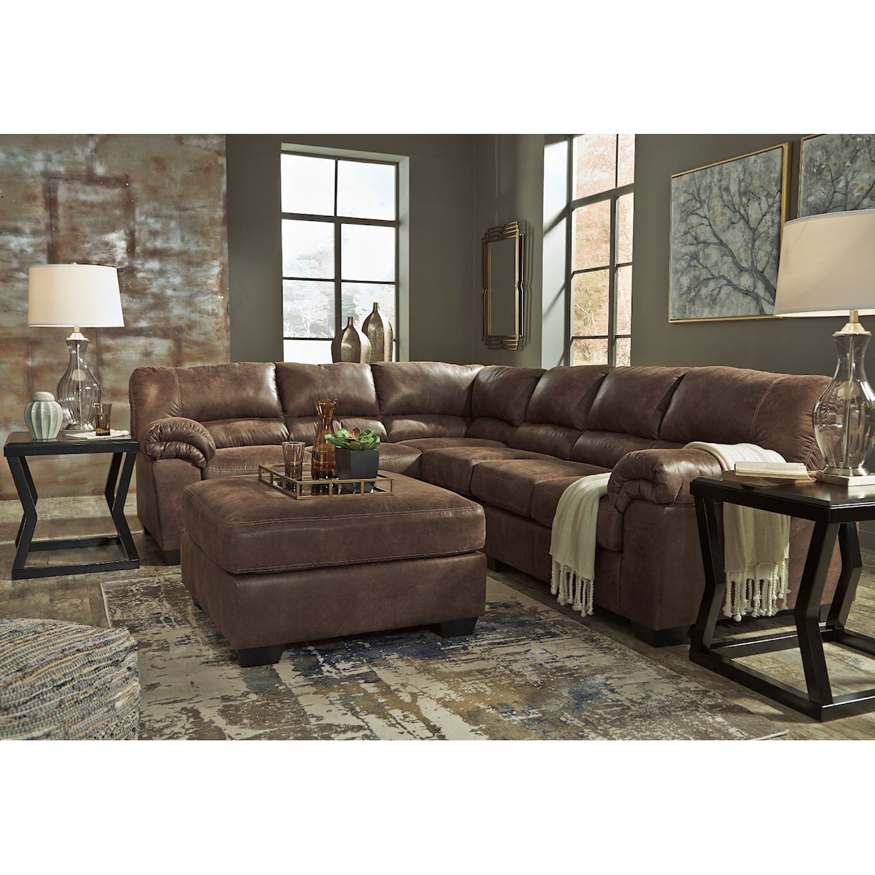 Benchcraft Bladen 3-Piece Sectional with Ottoman