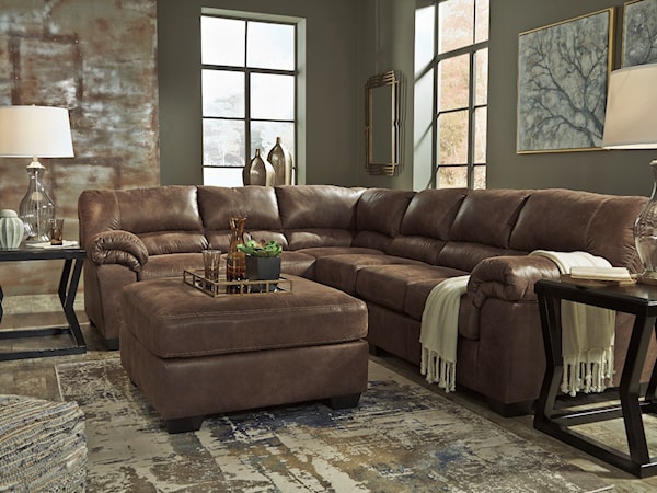 3-Piece Sectional with Ottoman