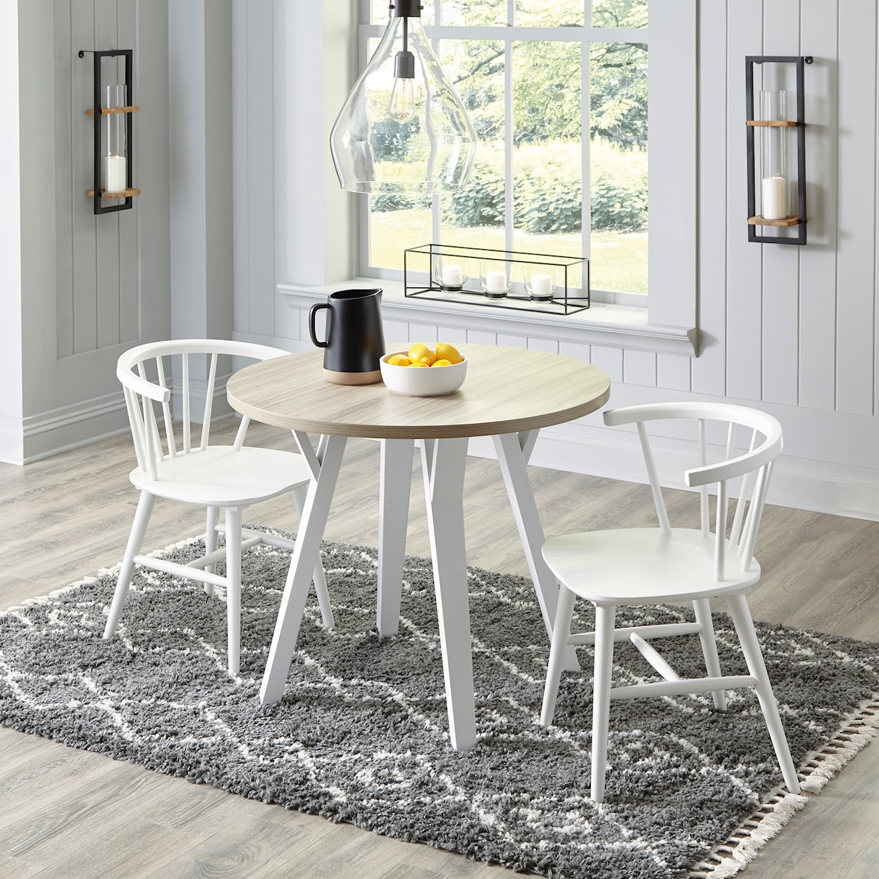 Signature Design by Ashley Grannen Dining Table and 2 Chairs
