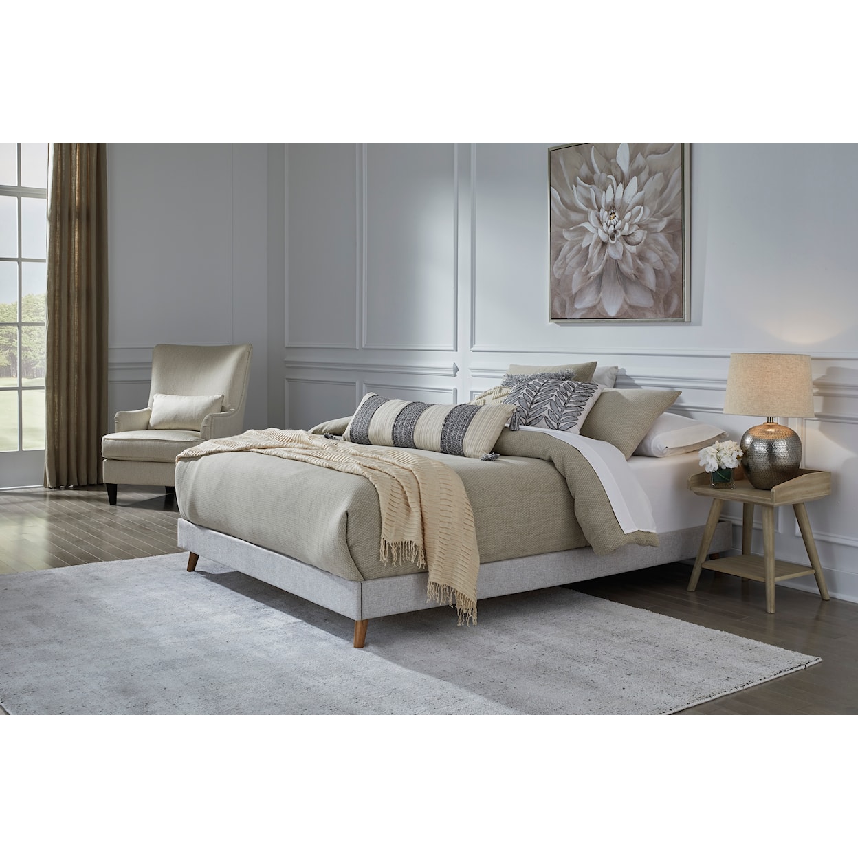 Ashley Furniture Signature Design Tannally Full Upholstered Platform Bed