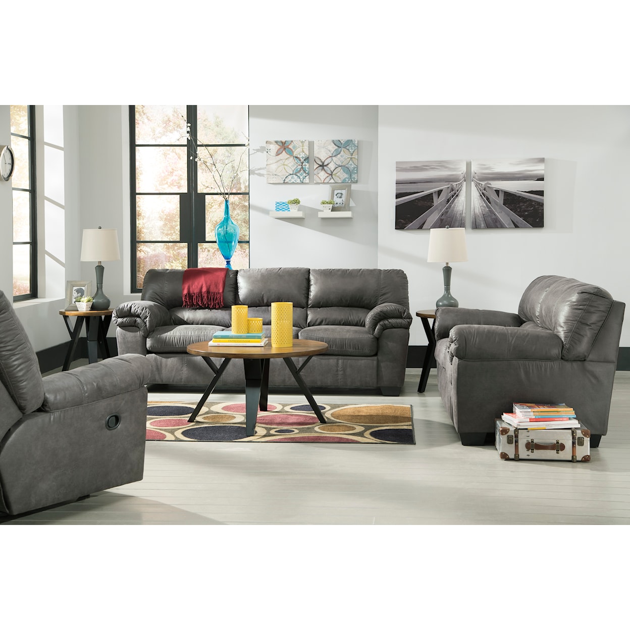 Ashley Furniture Signature Design Bladen Sofa, Loveseat, and Recliner