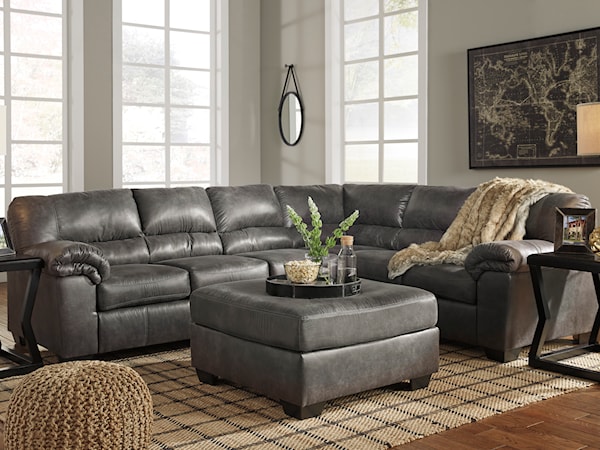 3-Piece Sectional with Ottoman