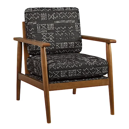 Wood Frame Accent Chair with Loose Cushions