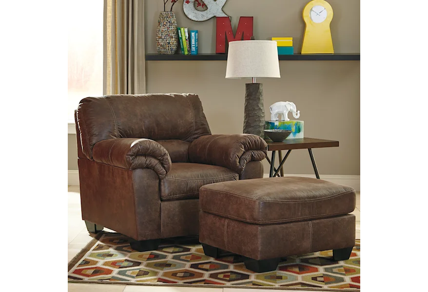 Bladen Chair and Ottoman by Signature Design by Ashley at VanDrie Home Furnishings