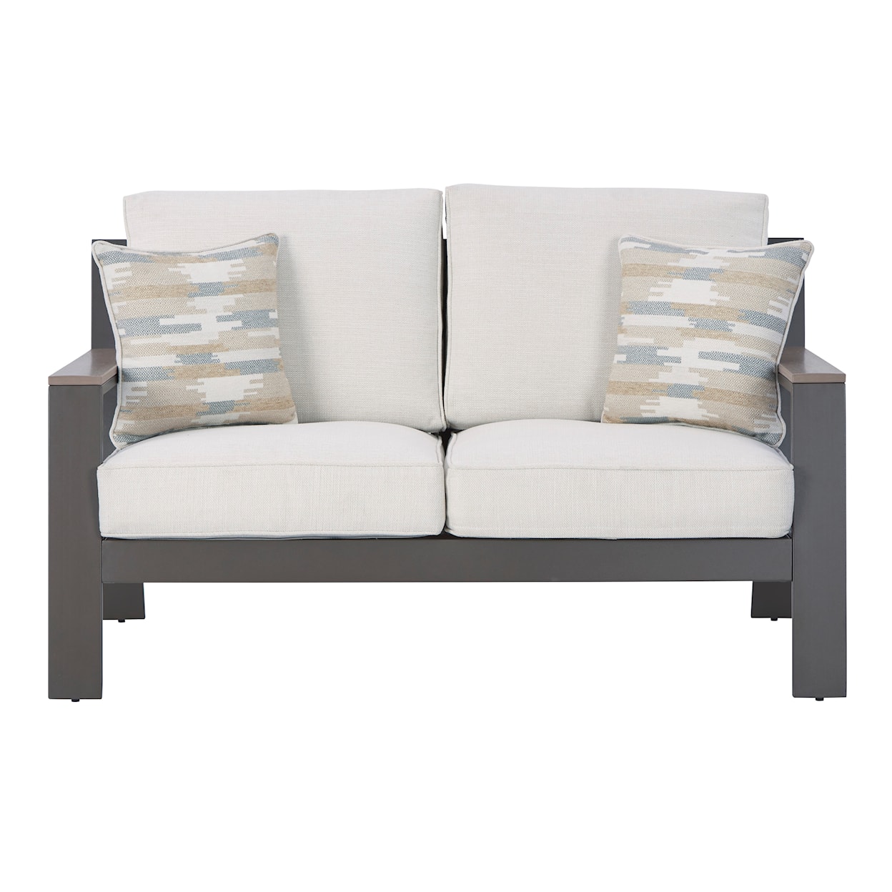Signature Design by Ashley Tropicava Outdoor Loveseat with Cushion