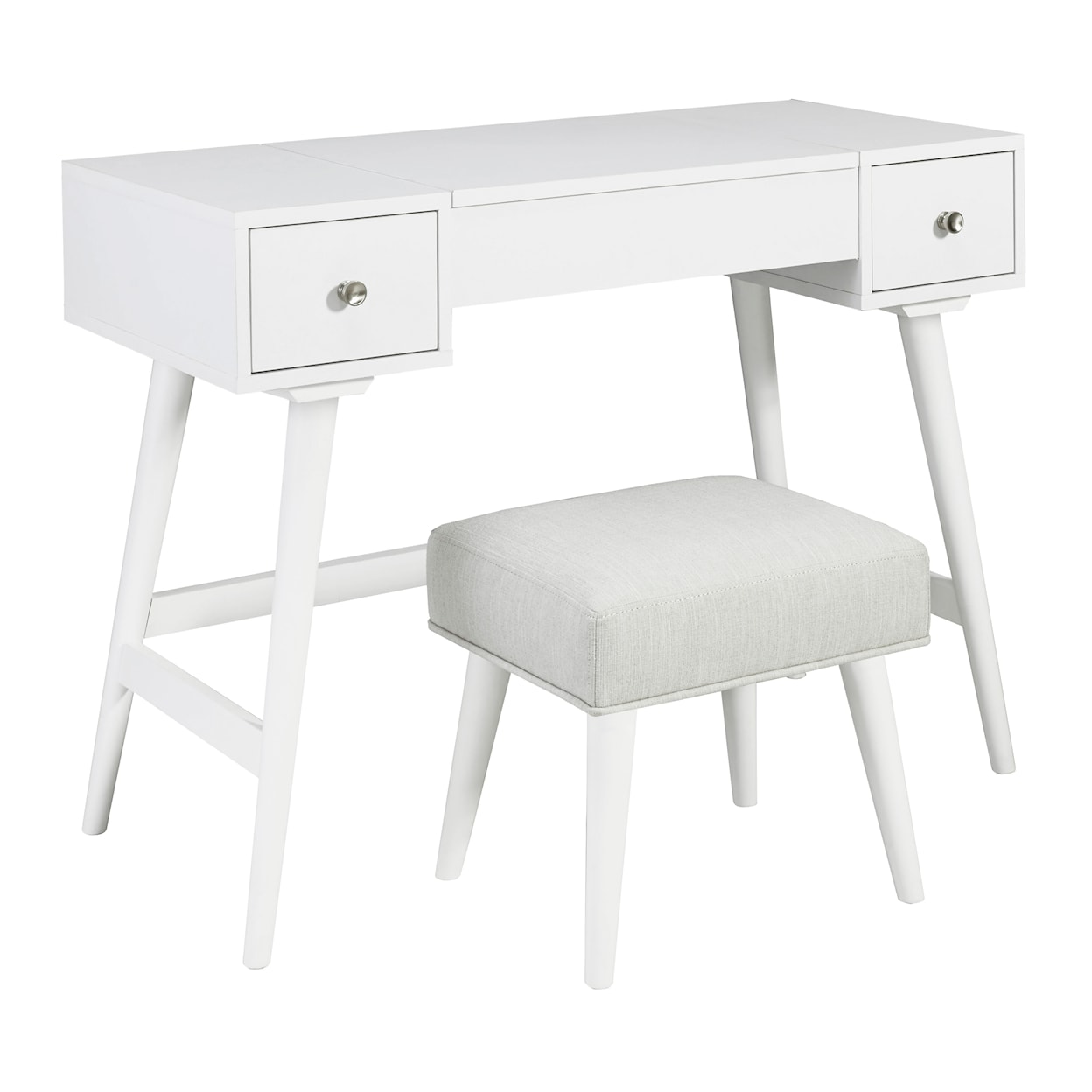 Signature Design by Ashley Thadamere Vanity with Stool