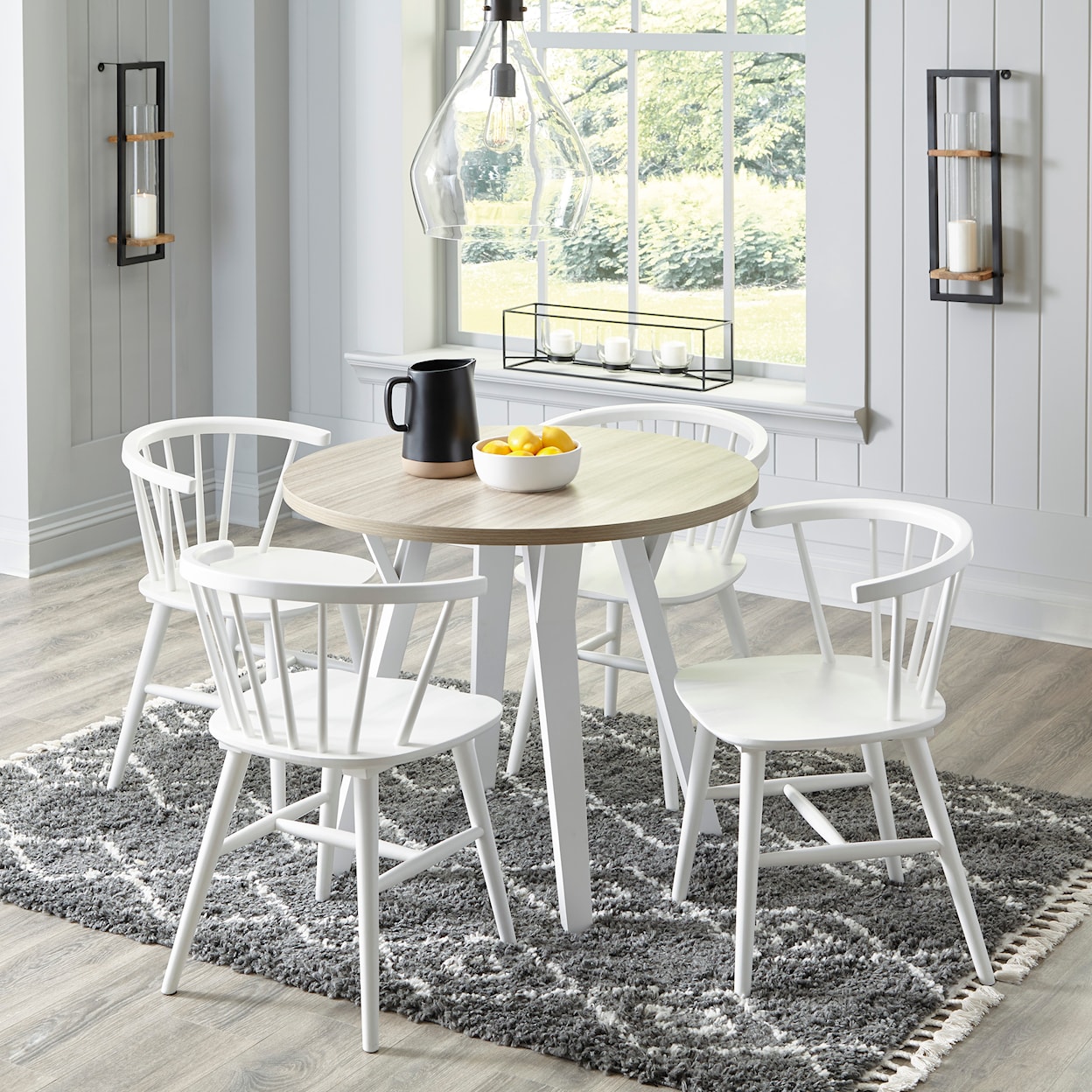 Signature Design by Ashley Furniture Grannen Dining Table and 4 Chairs