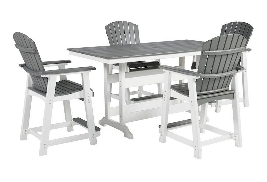 Transville 5-Piece Counter Table Set by Signature Design by Ashley at Esprit Decor Home Furnishings