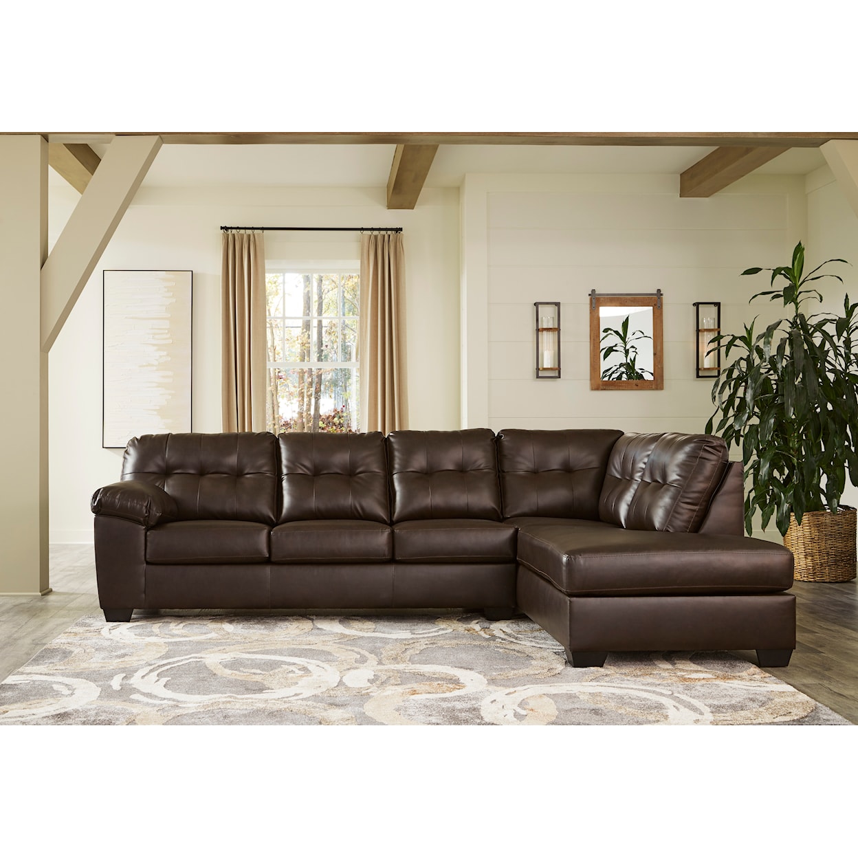 Ashley Furniture Signature Design Donlen 2-Piece Sectional with Chaise