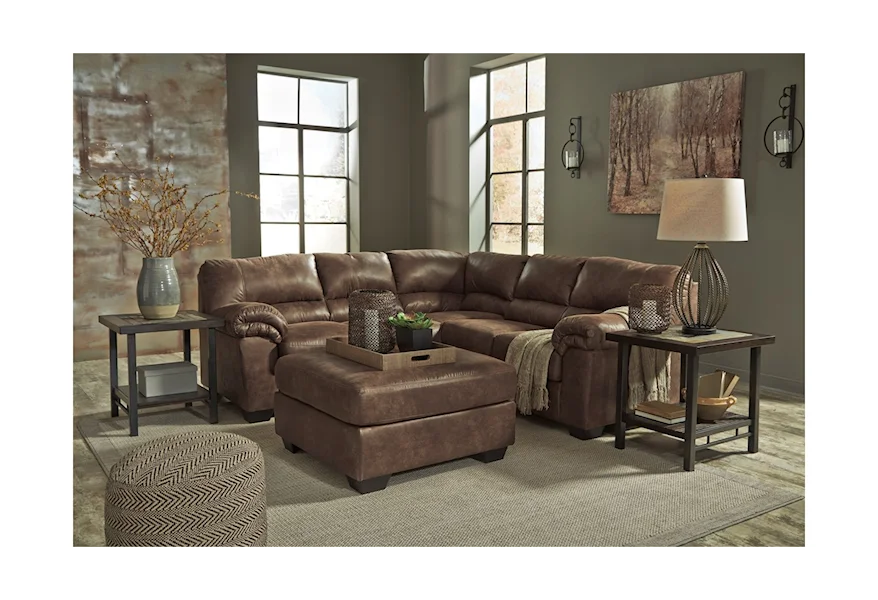 Bladen 2-Piece Sectional with Ottoman by Signature Design by Ashley at Z & R Furniture