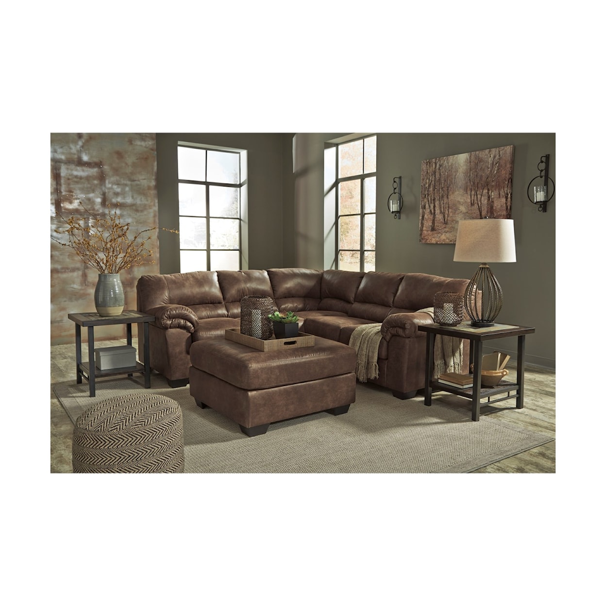 Signature Bladen 2-Piece Sectional with Ottoman