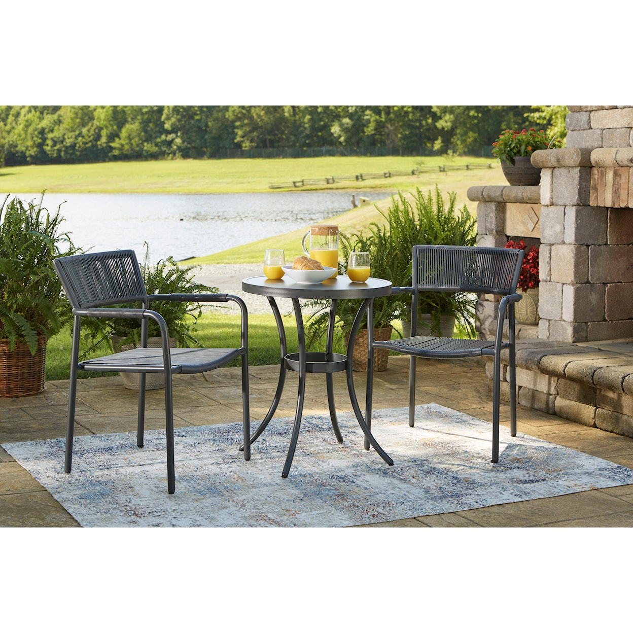 Signature Design by Ashley Crystal Breeze 3-Piece Table and Chair Set