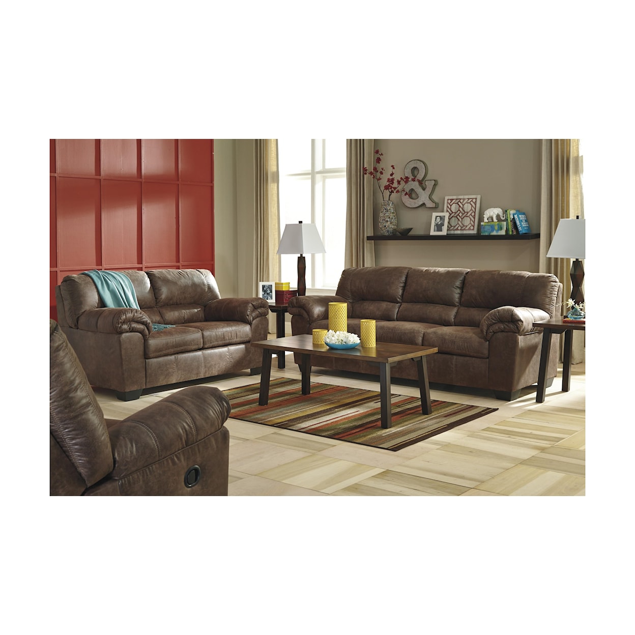Signature Design by Ashley Bladen Sofa, Loveseat, and Recliner