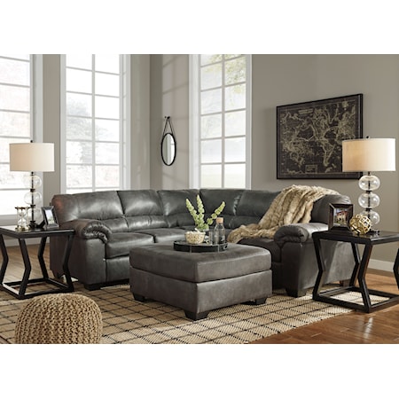 2-Piece Sectional with Ottoman
