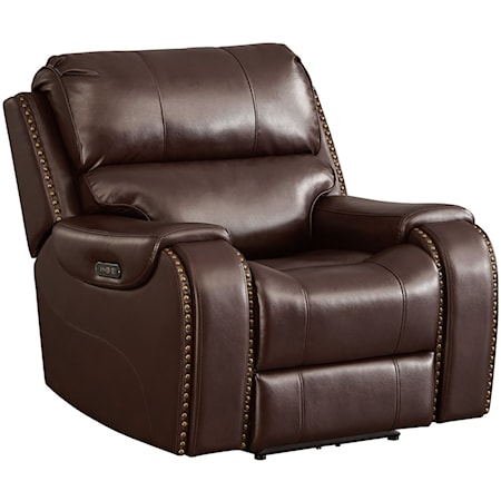 Faux Leather Power Recliner