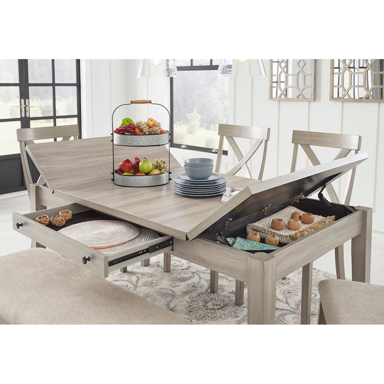 Signature Design by Ashley Furniture Parellen 7-Piece Table and Chair Set