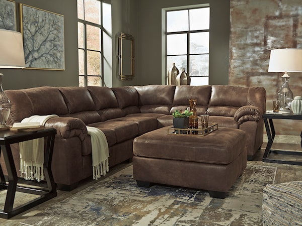 3-Piece Sectional with Ottoman