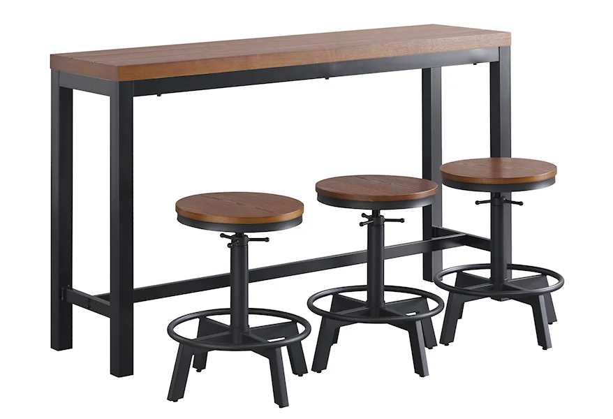 Quinidad Counter Dining Table & Stools (Set of 4) by Signature Design by Ashley at Z & R Furniture