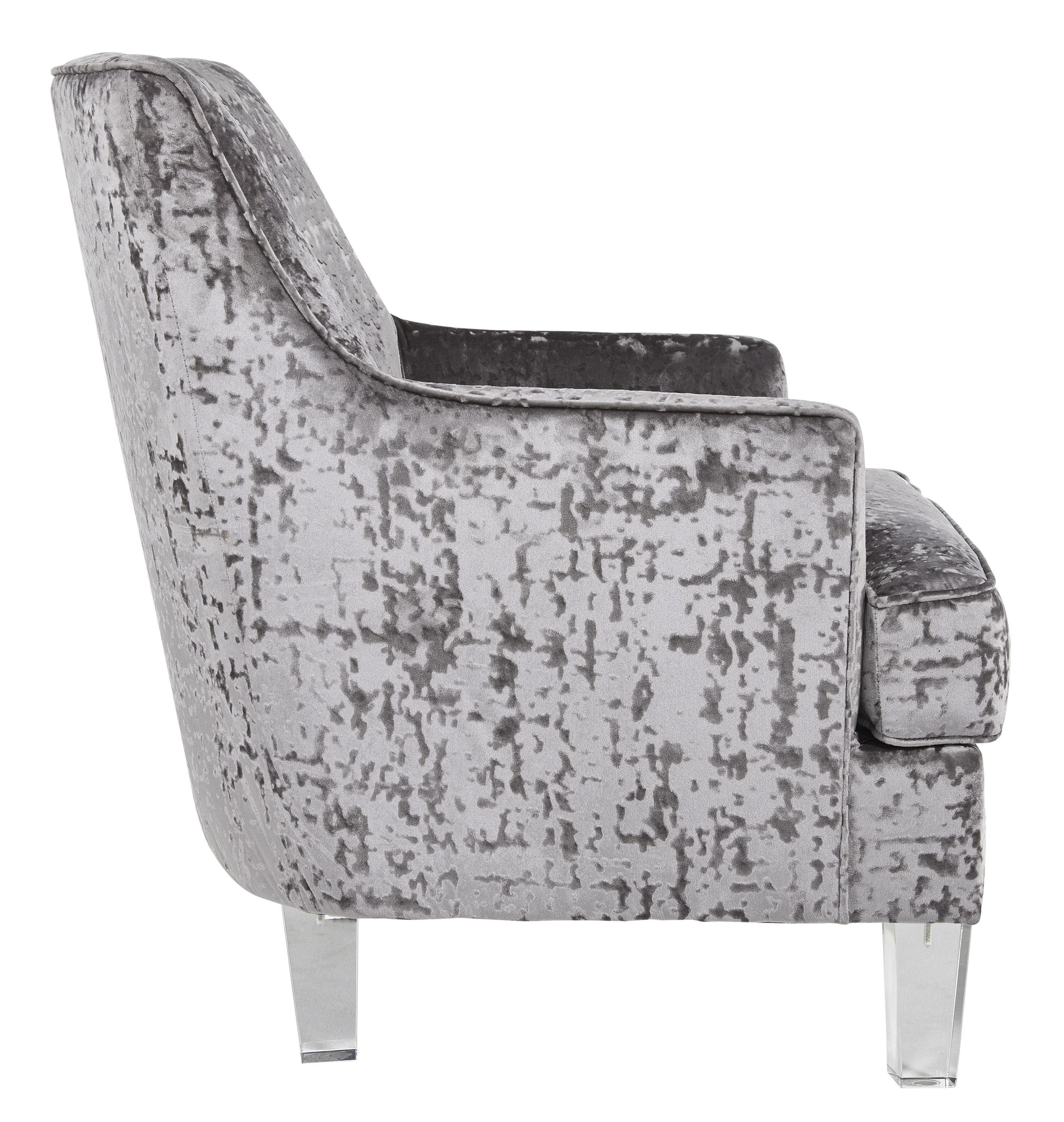 black crushed velvet armchair