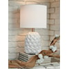 Signature Design by Ashley Lamps - Casual Moorbank Off-White Ceramic Table Lamp