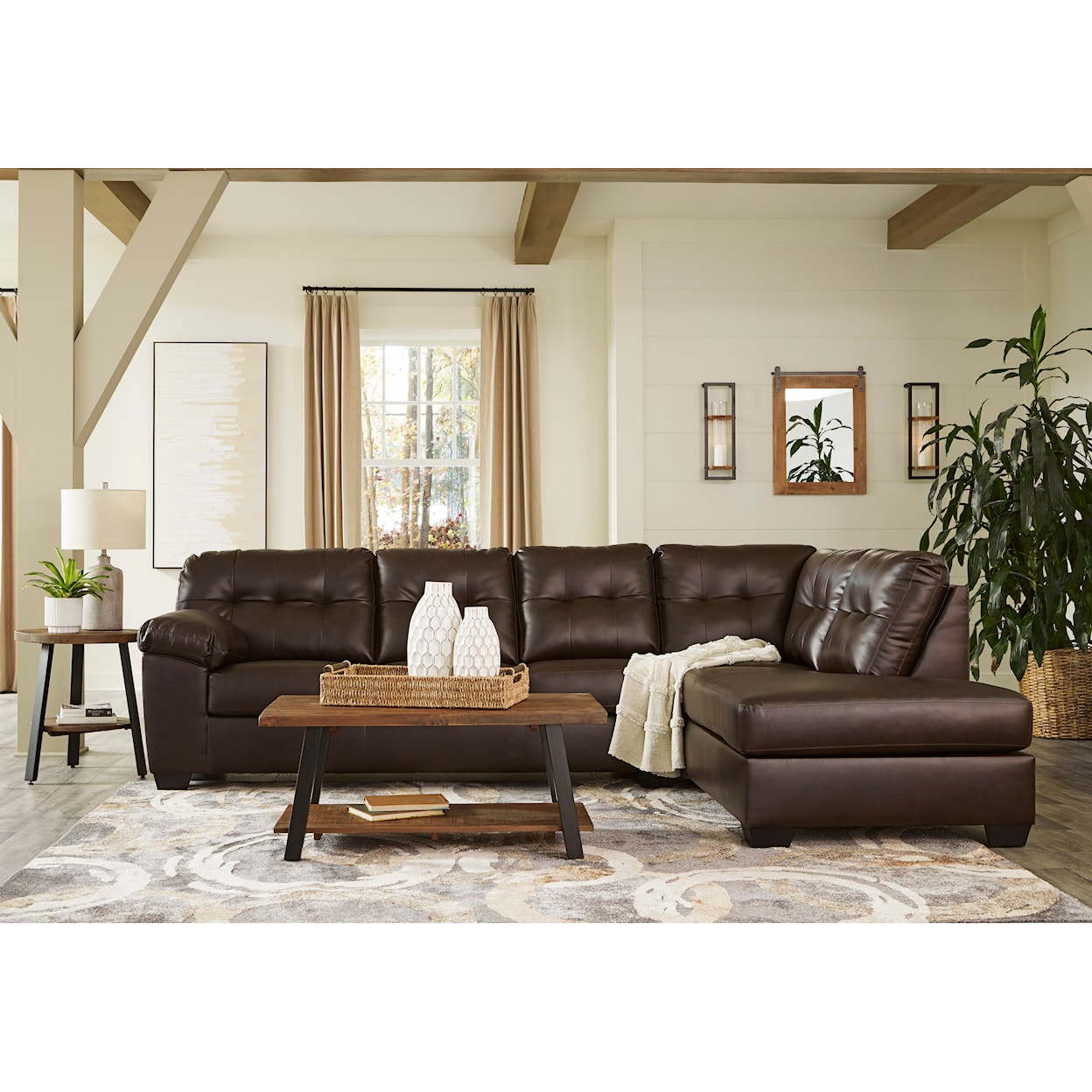 Ashley Furniture Signature Design Donlen 2-Piece Sectional with Chaise