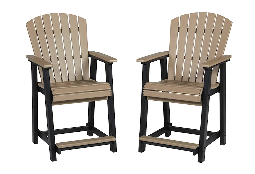 Fairen Trail Outdoor Counter Height Stool (Set of 2) by Signature Design by Ashley at Furniture Fair - North Carolina