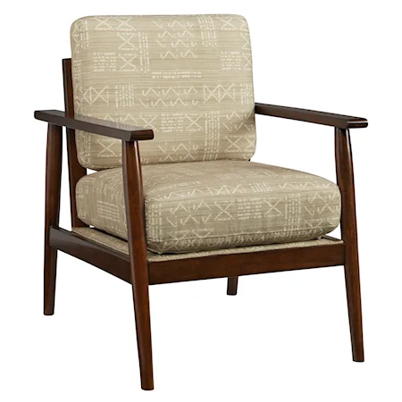 Wood Frame Accent Chair with Loose Cushions