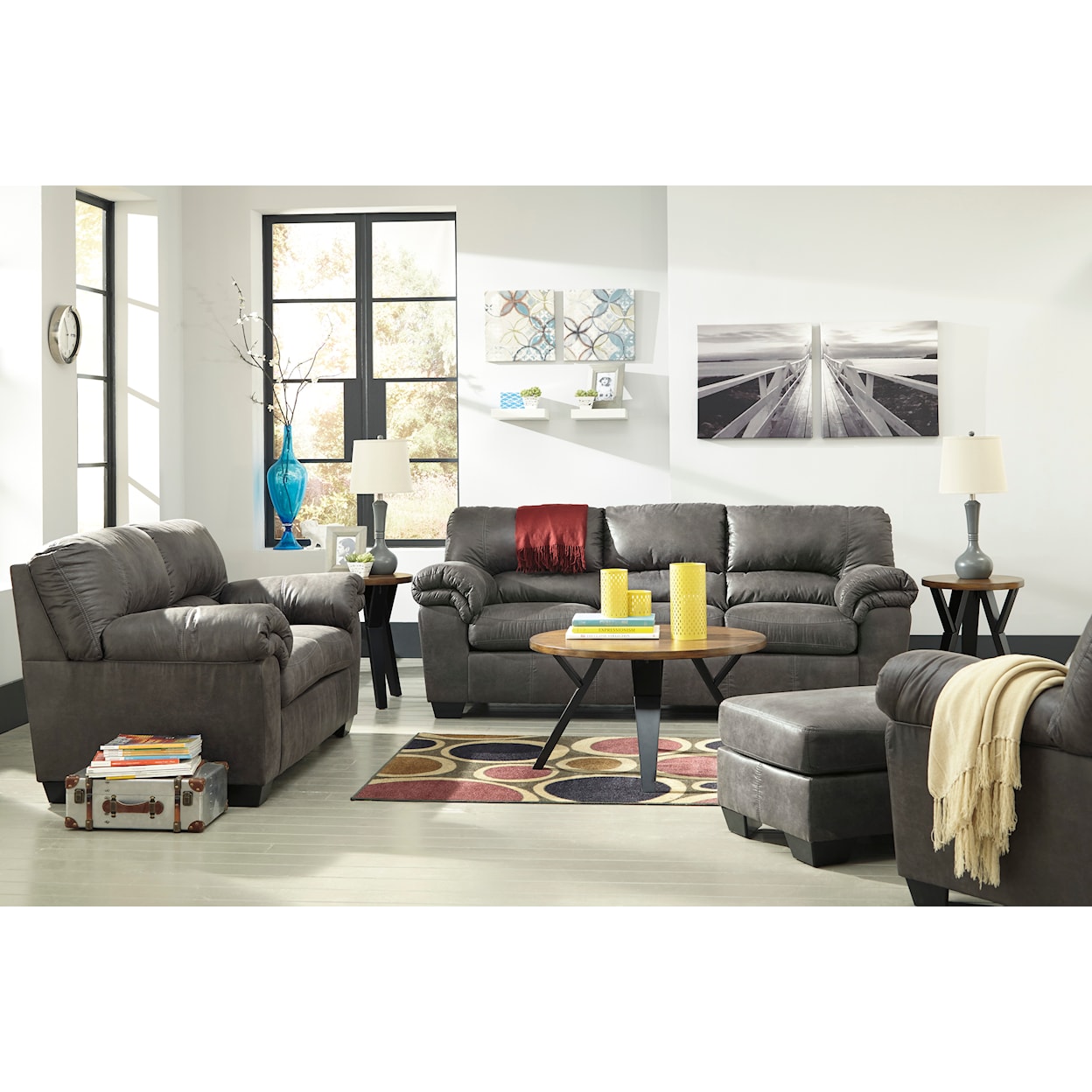 Ashley Furniture Signature Design Bladen Sofa, Loveseat, Chair, and Ottoman