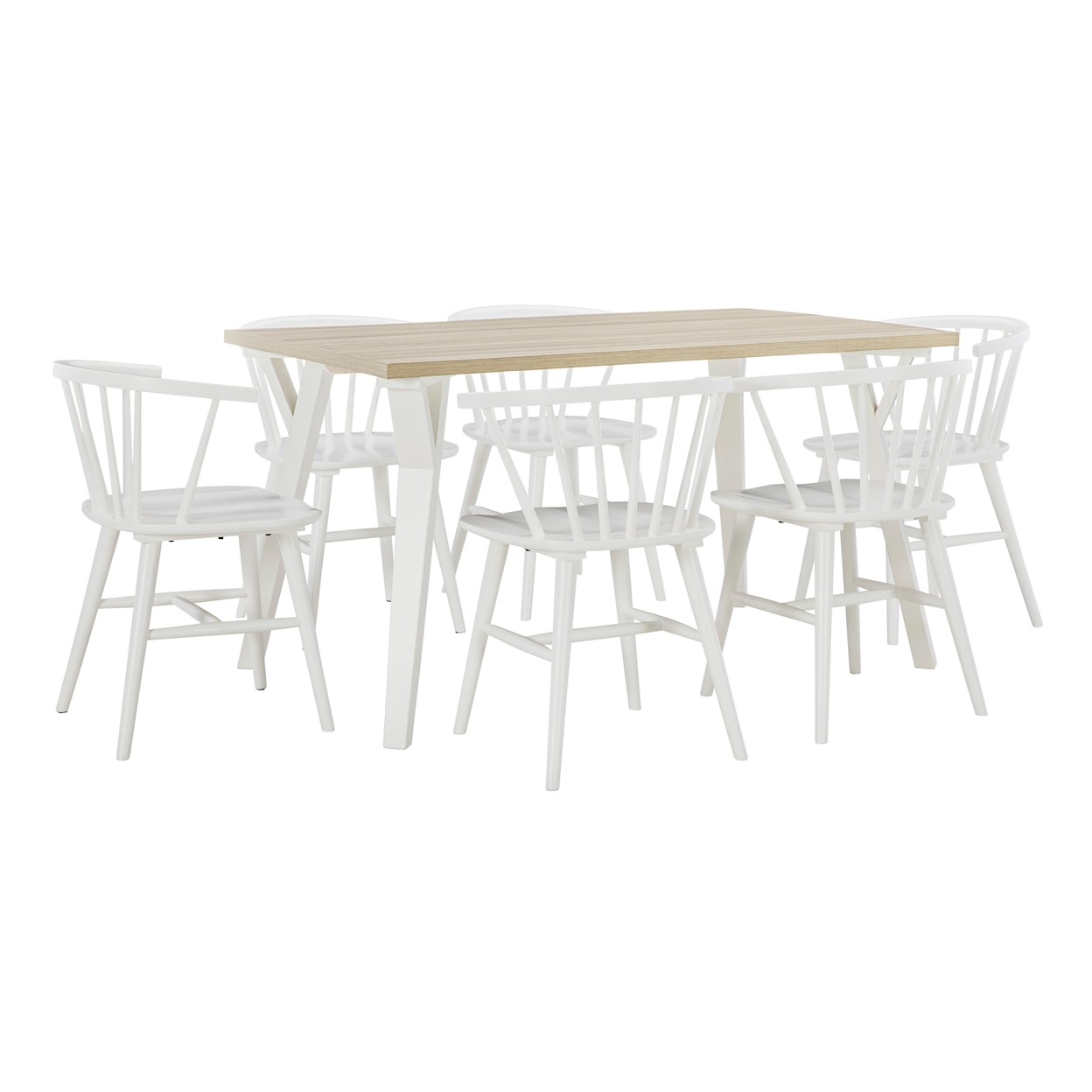 Signature Design by Ashley Grannen Dining Table and 6 Chairs