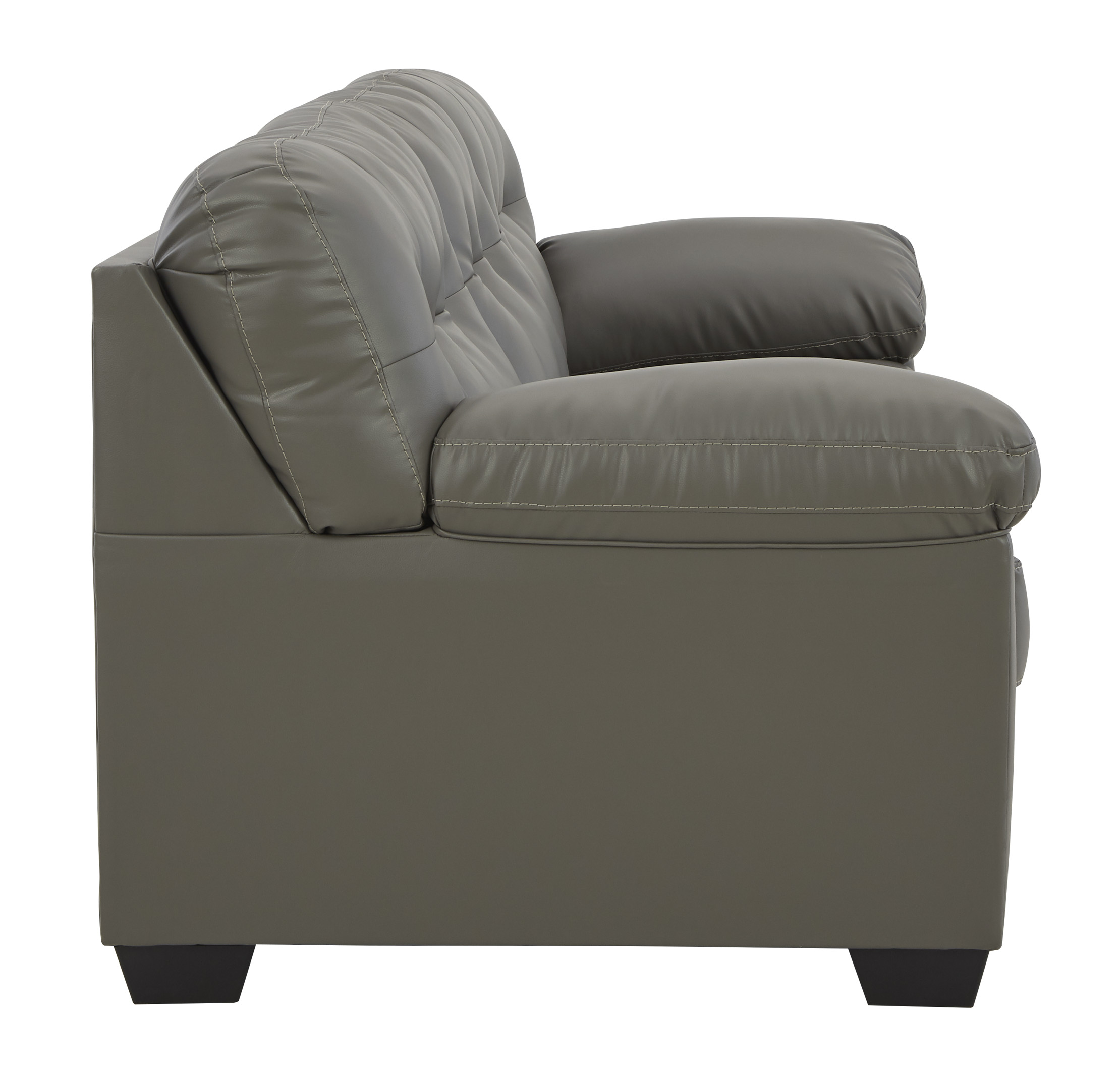 Signature Design by Ashley Donlen 5970239 Gray Faux Leather Queen Sofa