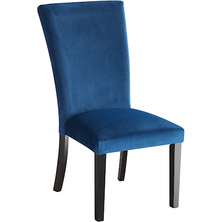 Dining Chair in Blue Fabric