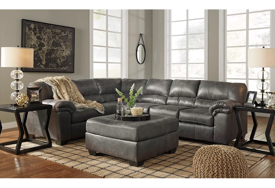 Bladen 3-Piece Sectional with Ottoman by Signature Design by Ashley at VanDrie Home Furnishings