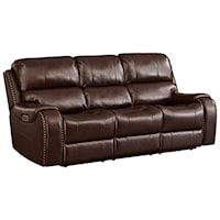 Power Reclining Sofa with Adjustable Headrest