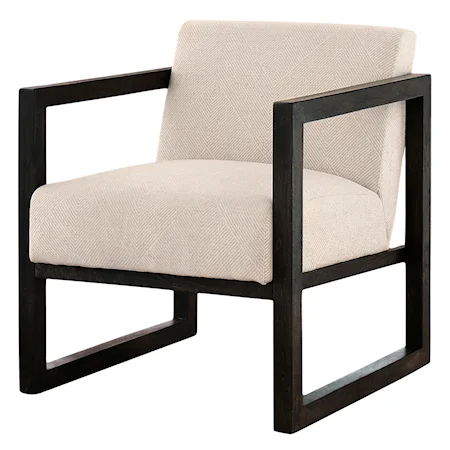 Contemporary Wood Frame Accent Chair