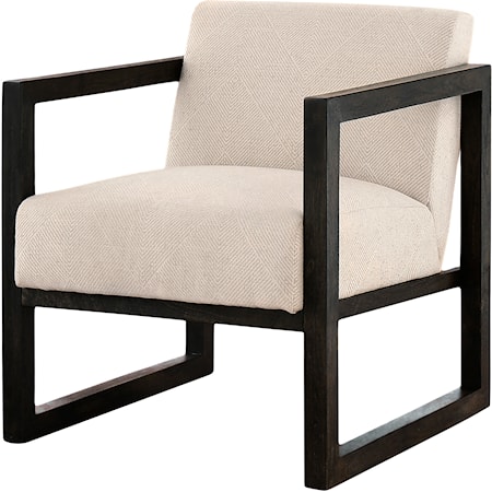 Contemporary Wood Frame Accent Chair