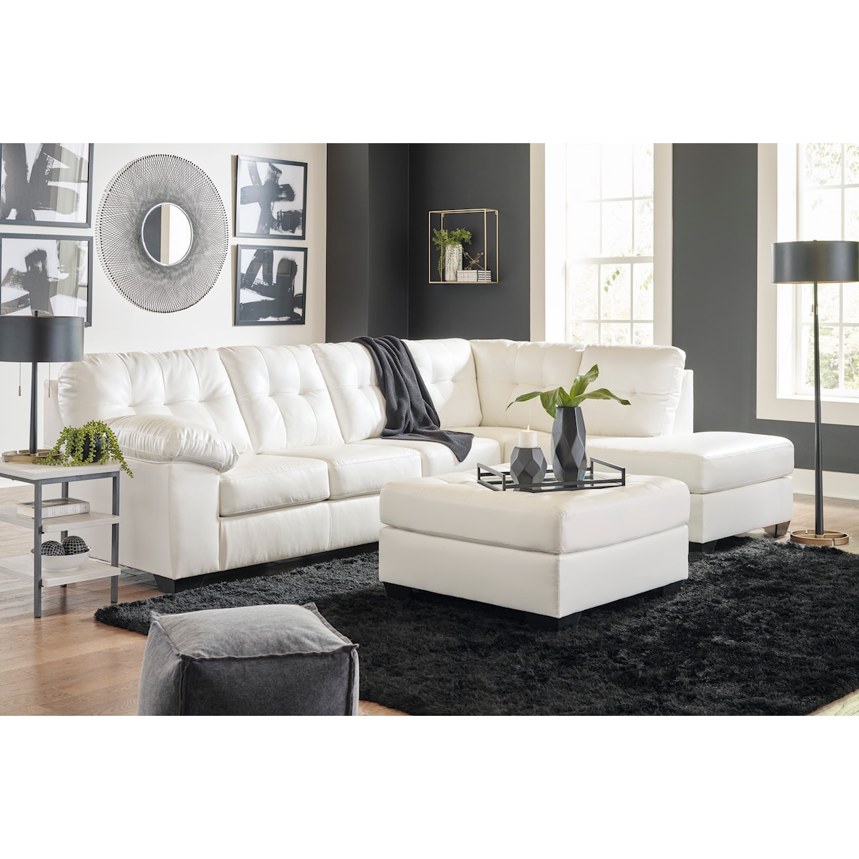 Michael Alan Select Donlen Sectional and Ottoman
