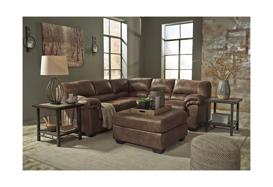 Bladen 2-Piece Sectional with Ottoman by Signature Design by Ashley at Rife's Home Furniture