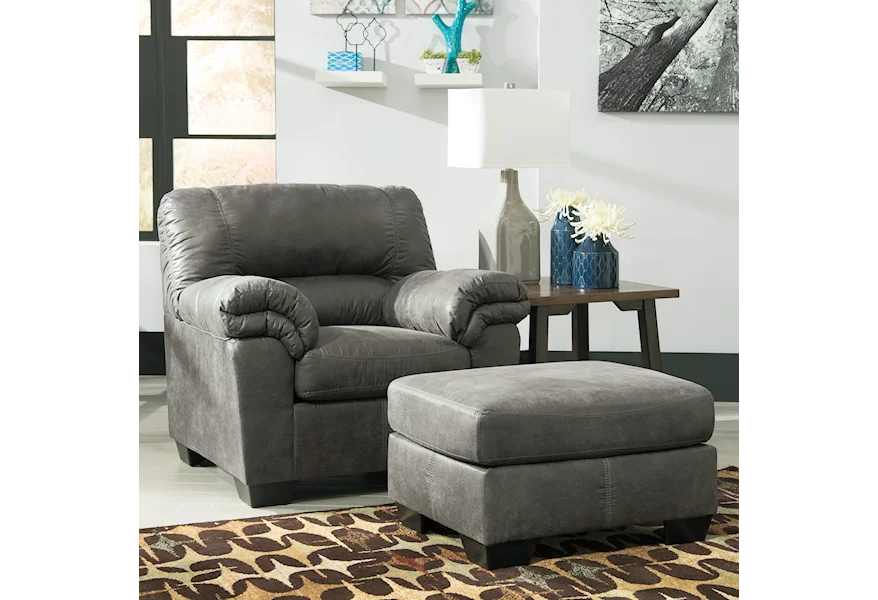 Bladen Chair and Ottoman by Signature Design by Ashley at VanDrie Home Furnishings