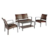 Ashley Zariyah Loveseat/Chairs/Table Set (Set of 4)