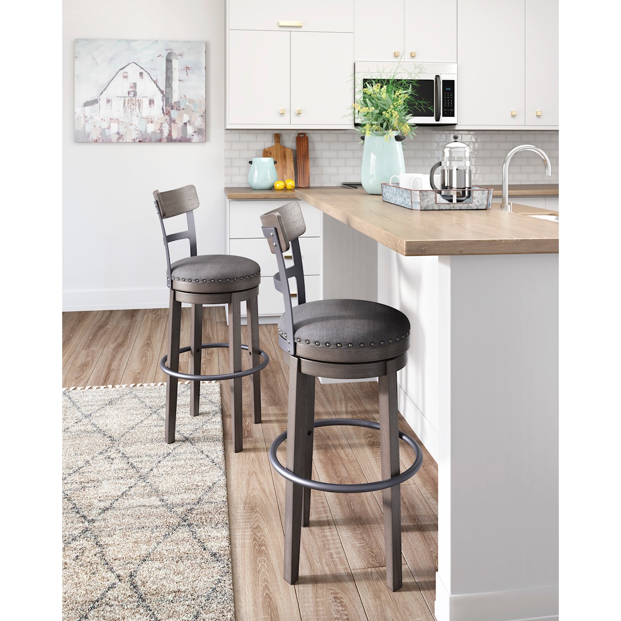 Signature Caitlyn Bar Height swivel barstool