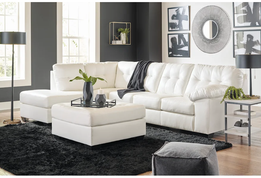 Donlen Sectional and Ottoman by Signature Design by Ashley Furniture at Sam's Appliance & Furniture