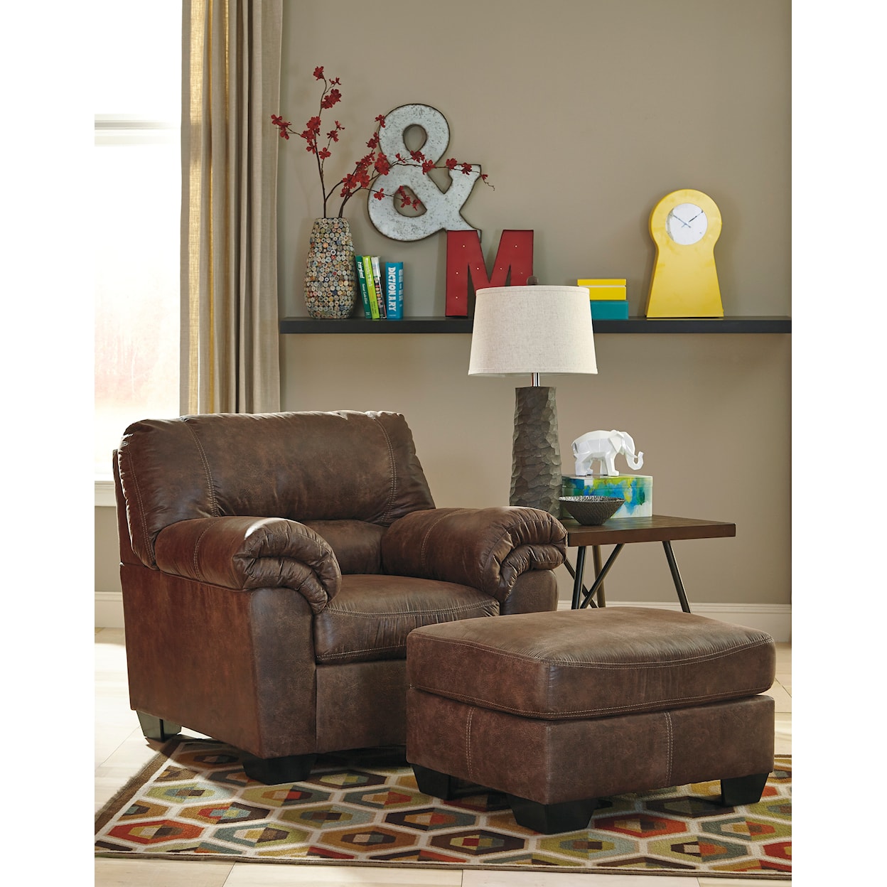 Benchcraft Bladen Chair and Ottoman